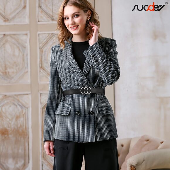 5793 Women Leather Belt Fashion Double O-ring Soft Faux Leather Waist Belts - Picture 3 of 6